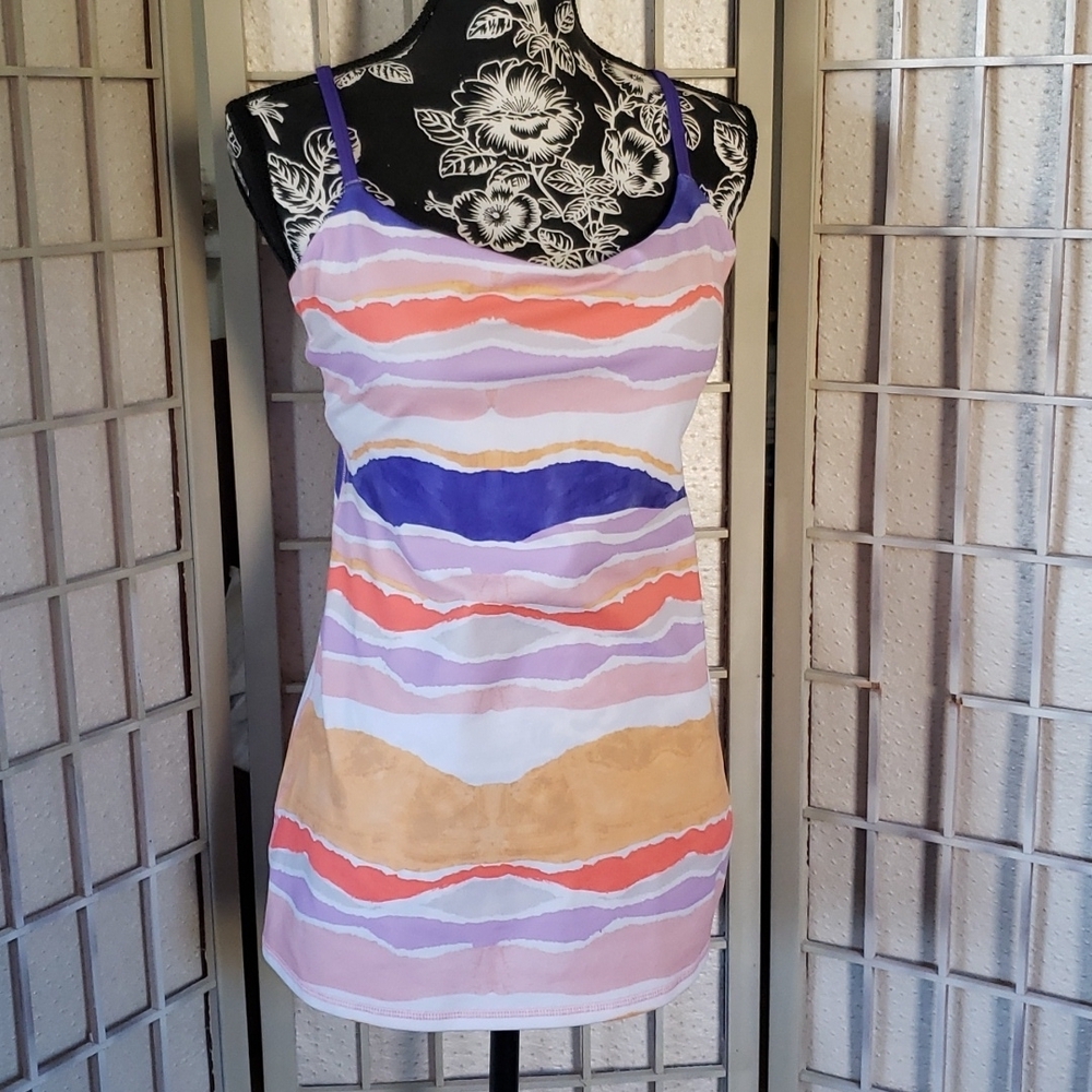 Lululemon multicolor backless crossback top 10
